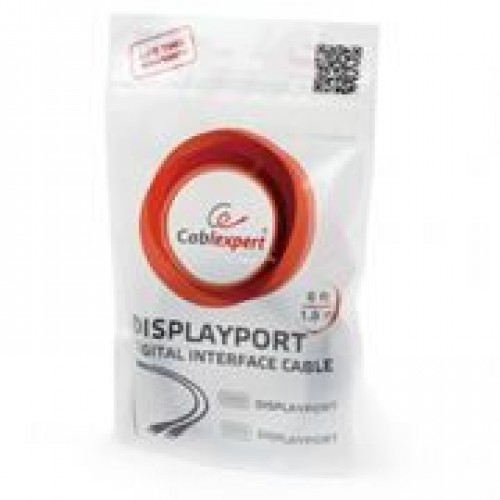 Кабель DisplayPort/M - DisplayPort/M, 1.8 м, черный, Cablexpert (CC-DP-6)