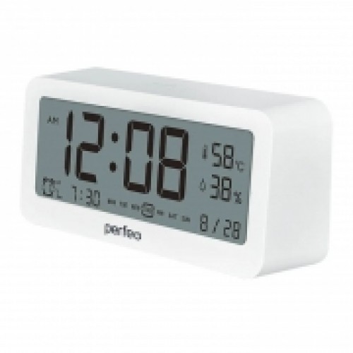 Метеостанция Perfeo PF-S8826 Vento с часами и будильником, белая (PF_C3574)