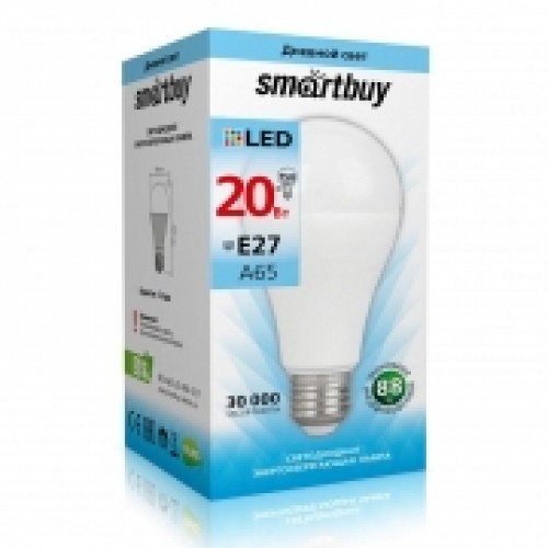 Светодиодная (LED) лампа Smartbuy A65 20W/4000/E27 (SBL-A65-20-40K-E27)