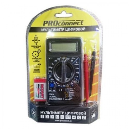 Мультиметр цифровой PROconnect M838(DT838) (13-3013)