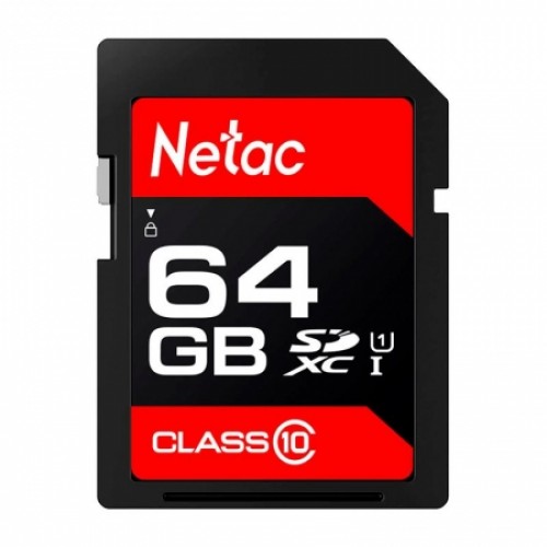 Карта памяти SDXC 64Gb Netac P600 Class 10 UHS-I 80 Мб/c (NT02P600STN-064G-R)
