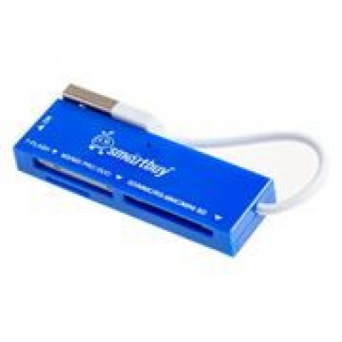 Карт-ридер внешний USB Smartbuy SBR-717-B Blue