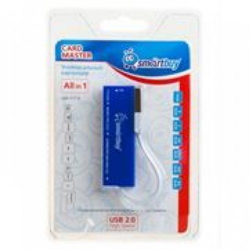 Карт-ридер внешний USB Smartbuy SBR-717-B Blue