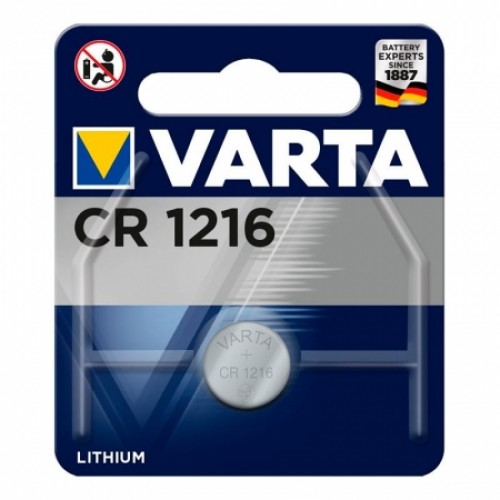 Батарейка CR1216 Varta, 1 шт, блистер