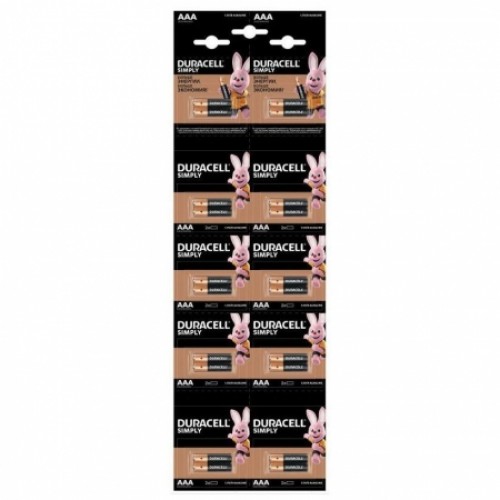 Батарейка AAA Duracell LR03-20BL, 20 шт, отрывной блистер (MN2400)
