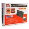 Внешний контейнер для 2.5 HDD S-ATA AgeStar 3UB2A14, алюминиевый, черный, USB 3.0"