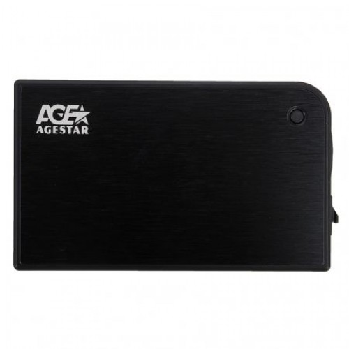 Внешний контейнер для 2.5 HDD S-ATA AgeStar 3UB2A14, алюминиевый, черный, USB 3.0"
