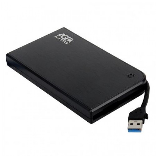 Внешний контейнер для 2.5 HDD S-ATA AgeStar 3UB2A14, алюминиевый, черный, USB 3.0"