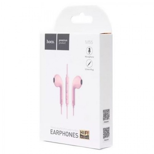 Гарнитура Hoco M55 Memory Sound Pink, вставная