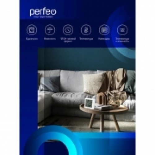 Метеостанция Perfeo PF-S2110AS Cubo с часами и будильником, белая (PF_C3583)