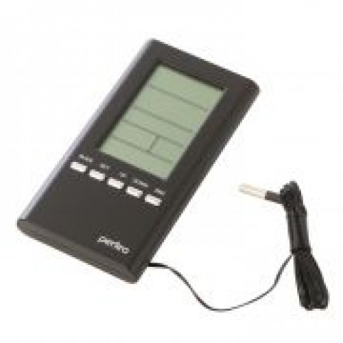 Часы метеостанция Perfeo PF-S3331F METEO", датчик ул. темп., влажность, черные (PF_A4599)"