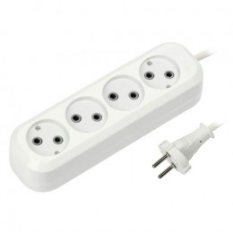 Удлинитель сетевой Smartbuy, 4 розетки, 5 м, 10А/2.2кВт без заземления (SBE-10-4-05-N)