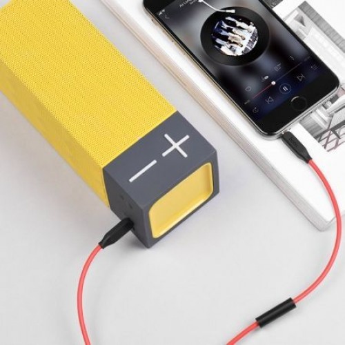 Кабель аудио 3.5 4-pin plug -> 3.5 3-pin plug, 1 м, микрофон, пульт, черный, Hoco UPA12