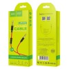 Кабель аудио 3.5 4-pin plug -> 3.5 3-pin plug, 1 м, микрофон, пульт, черный, Hoco UPA12