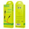 Кабель аудио 3.5 4-pin plug -> 3.5 3-pin plug, 1 м, микрофон, пульт, черный, Hoco UPA12