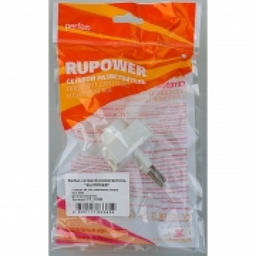 Переходник тройник Perfeo RU POWER 3ТM, без заземления, белый, 220В 6А (PF_C3365)