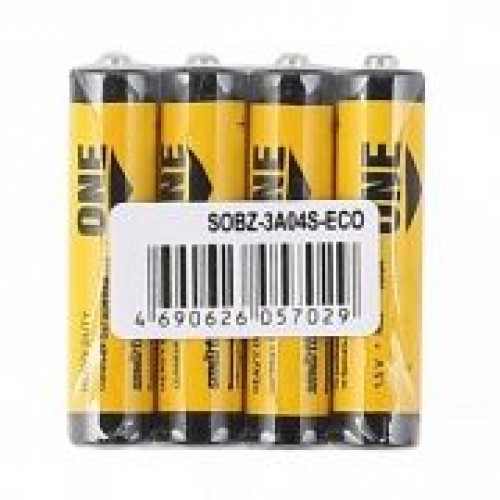 Батарейка AAA Smartbuy ONE R03 SR4, солевая, упаковка 60 шт (SOBZ-3A04S-Eco)