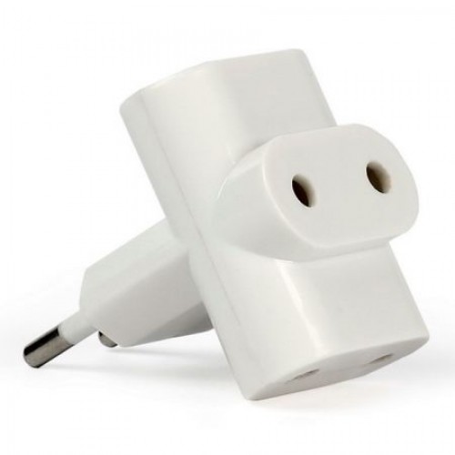 Переходник тройник Smartbuy, под плоскую вилку, белый, 250В 6А (SBE-06-A04-3)