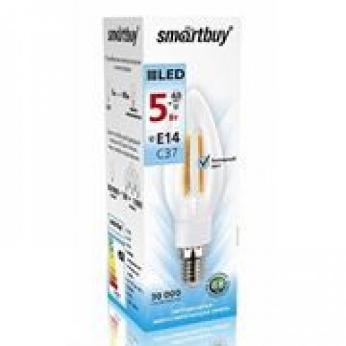Светодиодная (LED) лампа Smartbuy C37 филамент 05W/4000/E14 (SBL-C37F-05-40K-E14)