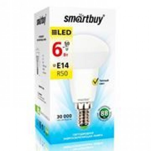 Светодиодная (LED) лампа Smartbuy R50 06W/3000/E14 (SBL-R50-06-30K-E14-A)