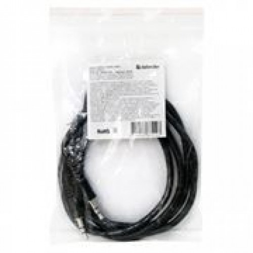 Кабель аудио 3.5 stereo plug -> 3.5 stereo plug, 1.5 м, Defender JACK01-05 (87510)