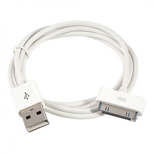 Кабель USB 2.0 Am=>Apple 30 pin, 1 м, белый, Perfeo (I4601)