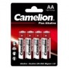 Батарейка AA Camelion Plus Alkaline LR6-BP4, щелочная, 4шт, блистер