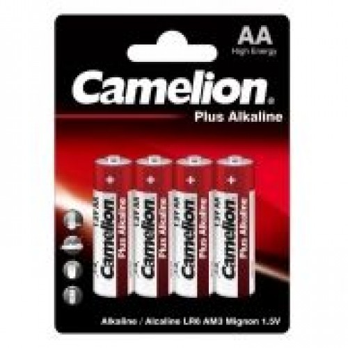 Батарейка AA Camelion Plus Alkaline LR6-BP4, щелочная, 4шт, блистер