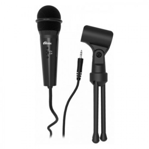 Микрофон Ritmix RDM-120 Black, конденсаторный, подставка