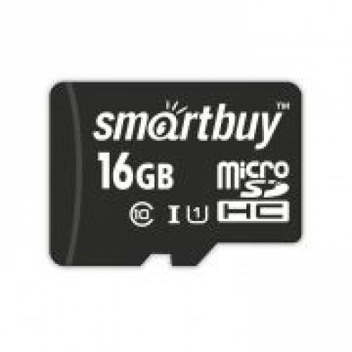 Карта памяти Micro SDHC 16Gb Smartbuy Class 10 UHS-I без адаптера (SB16GBSDCL10-00)