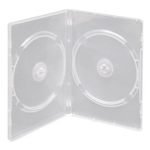 BOX 2 DVD Slim 7mm, прозрачный, глянцевая пленка (коробочка на 2 DVD)