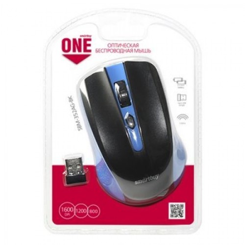 Мышь беспроводная Smartbuy ONE 352 Blue/Black USB (SBM-352AG-BK)