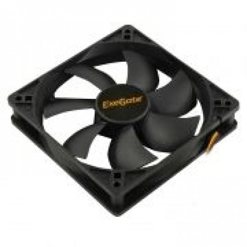 Вентилятор 120 x 120 x 25, 3 pin/4 pin Molex, 12V, 1200 об/мин, втулка, 40 см, Exegate (EX12025S3PM)