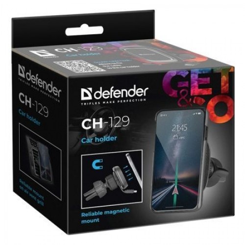 Держатель автомобильный на вентил. решетку, магнитный, Defender CH-129 (29129)