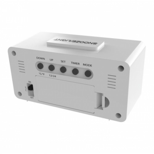 Часы будильник Ritmix CAT-101, температура, дата, подсветка, белые