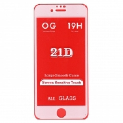 Защитное стекло для экрана iPhone 6/6S White, Full Screen, Perfeo (PF_4409)