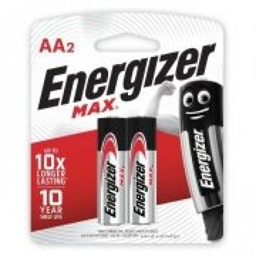 Батарейка AA Energizer MAX LR6 BL-2, 2шт, блистер