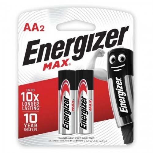 Батарейка AA Energizer MAX LR6 BL-2, 2шт, блистер