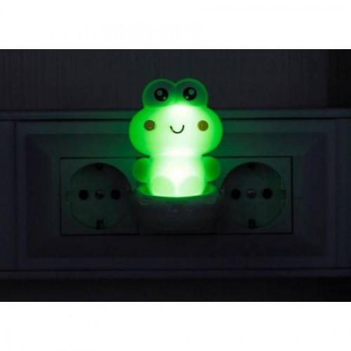 Светильник-ночник Лягушонок" с выключателем, светодиодный, 0.5Вт, 220В, Эра (NN-608-SW-GR)"