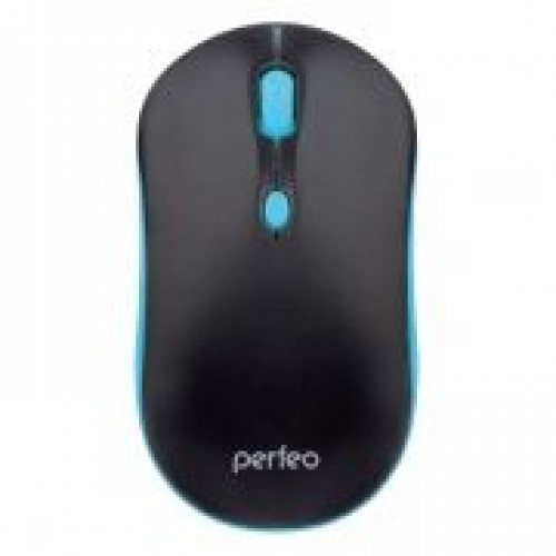 Мышь Perfeo Mount, черно-голубая, USB (PF_A4510)