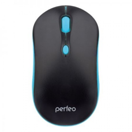 Мышь Perfeo Mount, черно-голубая, USB (PF_A4510)