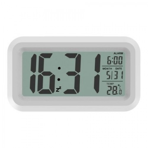 Часы будильник Ritmix CAT-100 , температура, белые