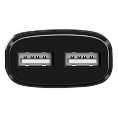 Зарядное устройство Hoco C12 Dual 2.4А 2xUSB, черное