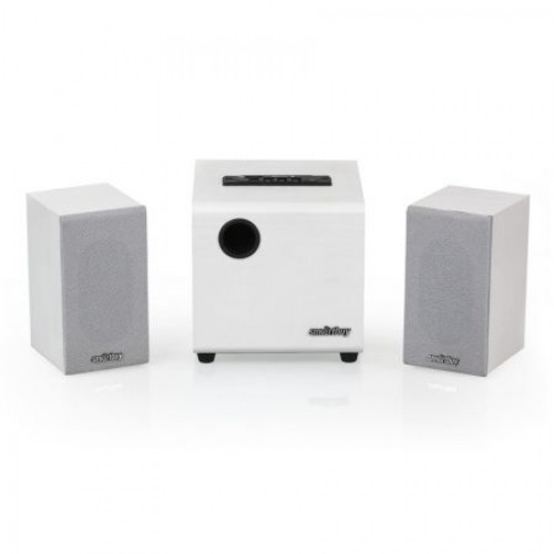 Колонки 2.1 Smartbuy SPARTA с MP3 плеером и FM-радио, MDF, белые (SBA-210)