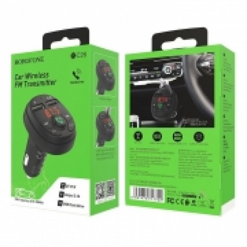 Автомобильный FM-трансмиттер Borofone BC26, Bluetooth, USB 2.1A, черный