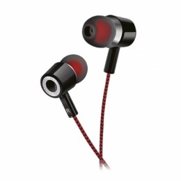 Наушники-вкладыши Perfeo MILD, тканевая оплетка, черно-красные (PF_A4481)