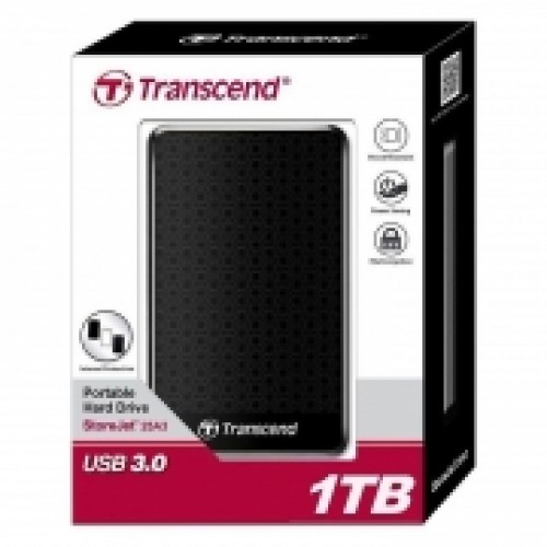 2.5 1TB Transcend StoreJet 25A3 Black USB3.1 (TS1TSJ25A3K)"