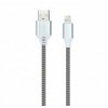 Кабель USB 2.0 Am=>Apple 8 pin Lightning, 1 м, нейлон, черный, Smartbuy (iK-512NSbox black)