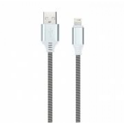 Кабель USB 2.0 Am=>Apple 8 pin Lightning, 1 м, нейлон, черный, Smartbuy (iK-512NSbox black)