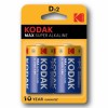 Батарейка D Kodak MAX LR20-2BL Alkaline, 2шт, блистер